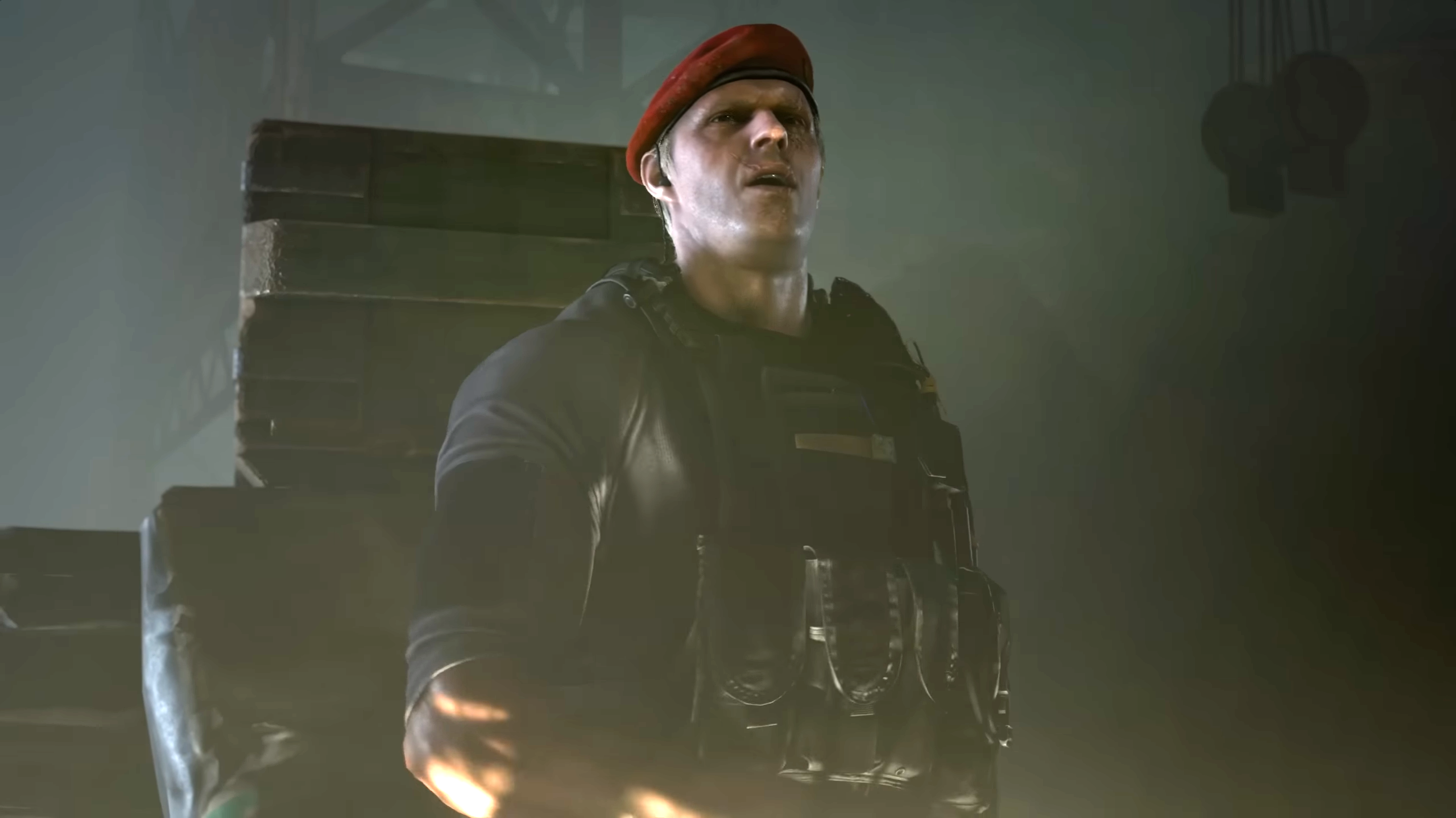 Resident Evil 4 Remake screenshot showing Krauser.