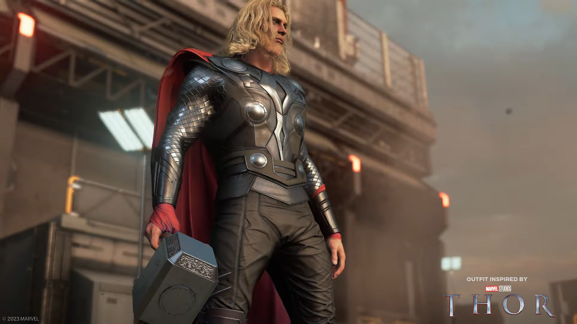 Helmet-less Thor in Marvel&rsquo;s Avengers.