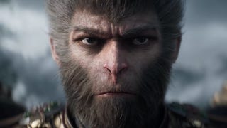 Extreme close up of monkey protagonist of Black Myth Wukong
