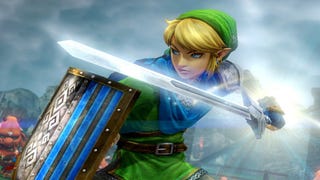 Link ci mostra la Fire Rod in Hyrule Warriors