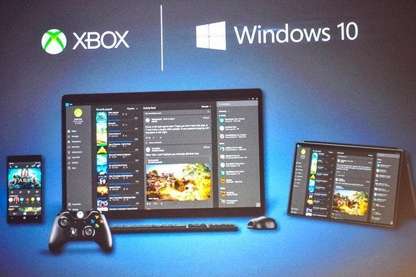 Vejam um vídeo dedicado à interacção entre o Windows 10 e a Xbox ...