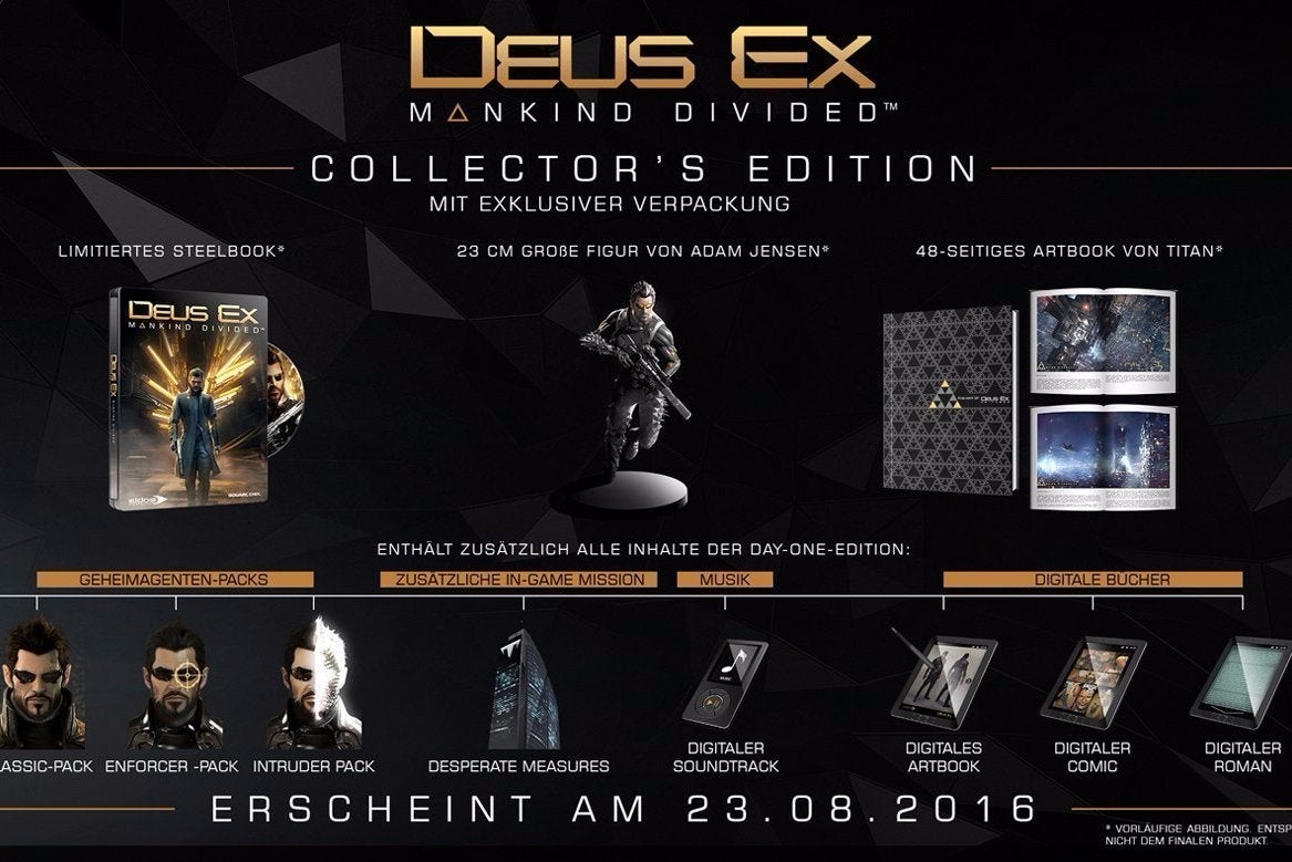 Deus Ex: Mankind Divided Collector's Edition onthuld