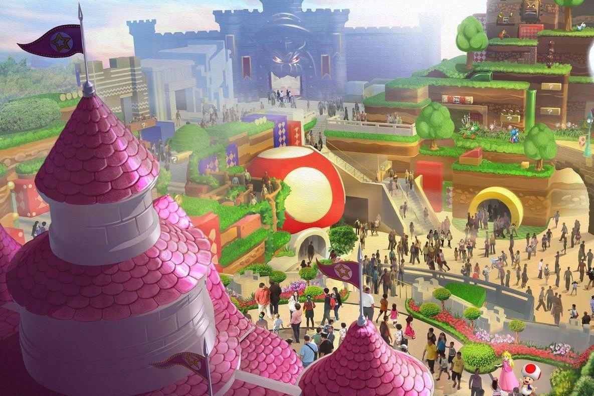 A glimpse at Super Nintendo World park at Universal Studios Japan