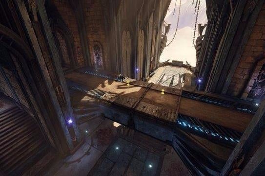 Quake Champions Blood Covenant Arena getoond