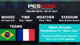 Esta semana habrá beta multijugador de PES 2018