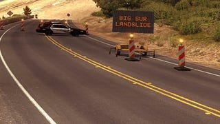 American Truck Simulator closes in-game California highway after real life landslide