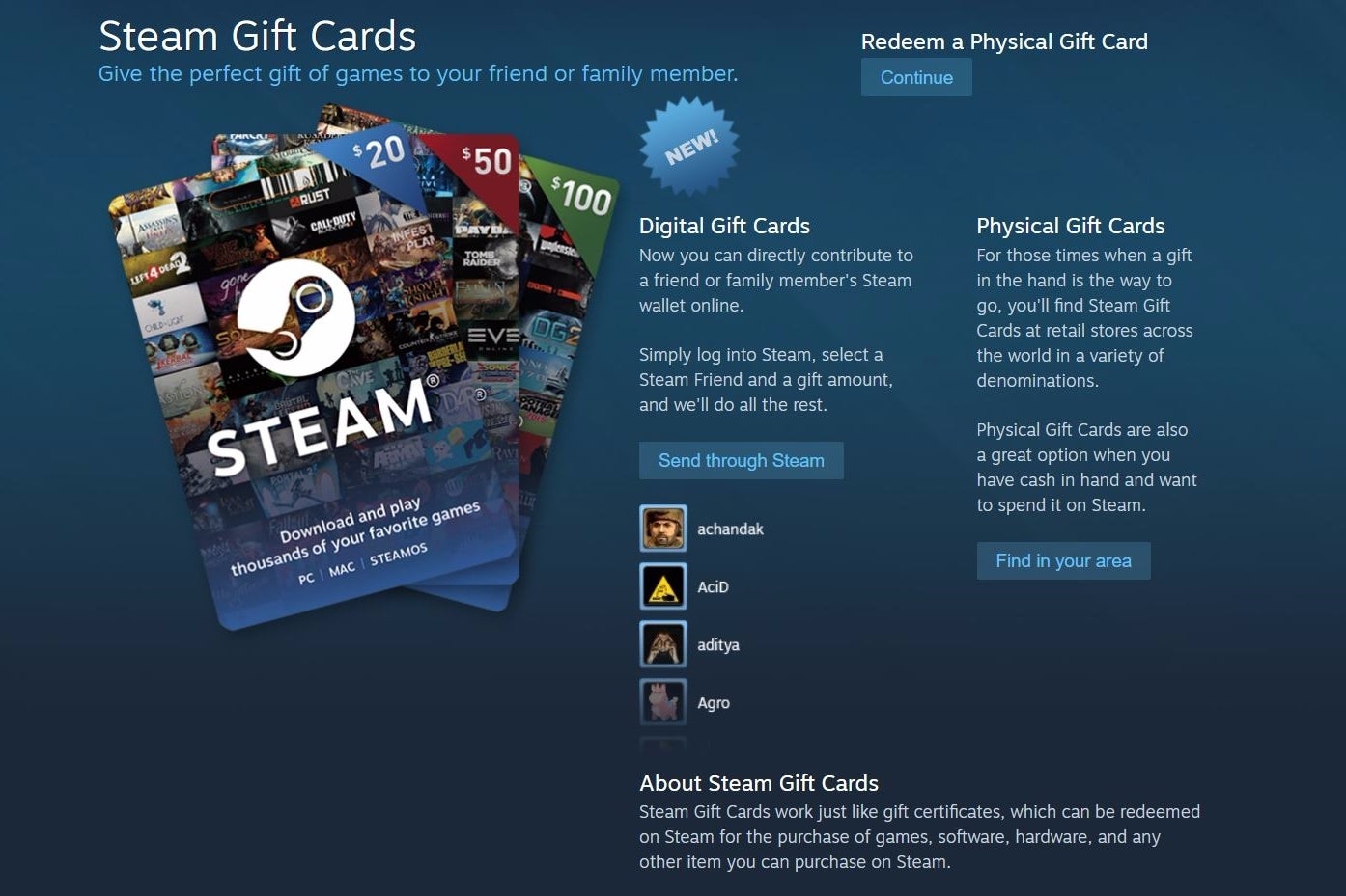 Steam introduce las tarjetas de regalo digitales | Eurogamer.es