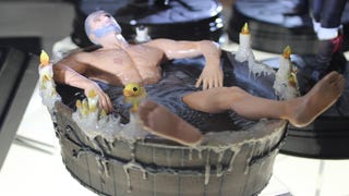 Geralt w kąpieli jako figurka