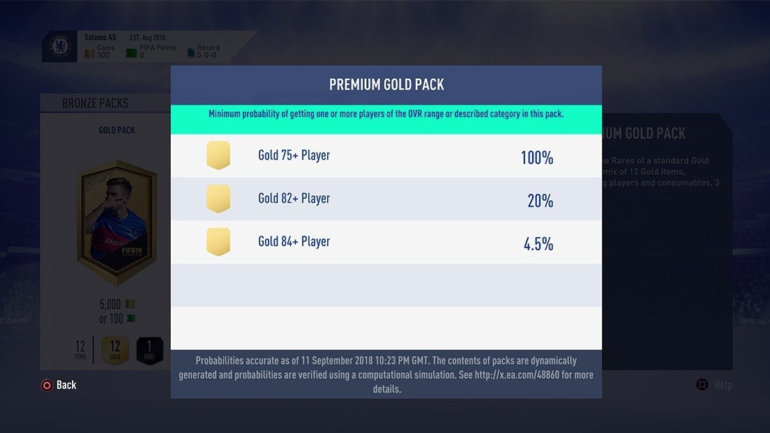 FIFA 19 packs - Dit zijn de pack odds in de Benelux