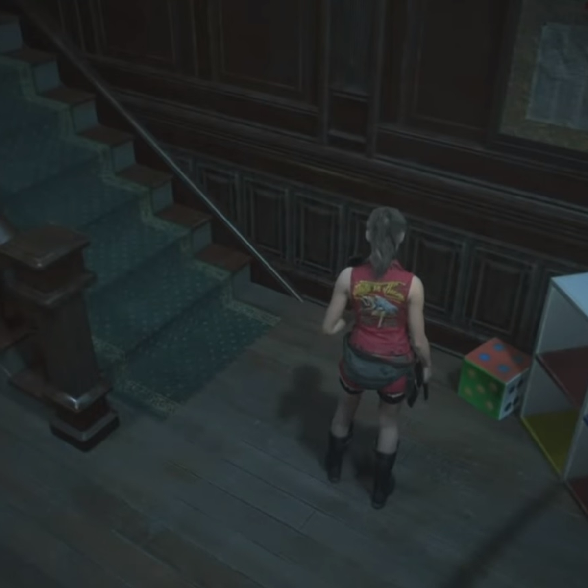 The Resident Evil 2 remake with fixed camera angles looks retro