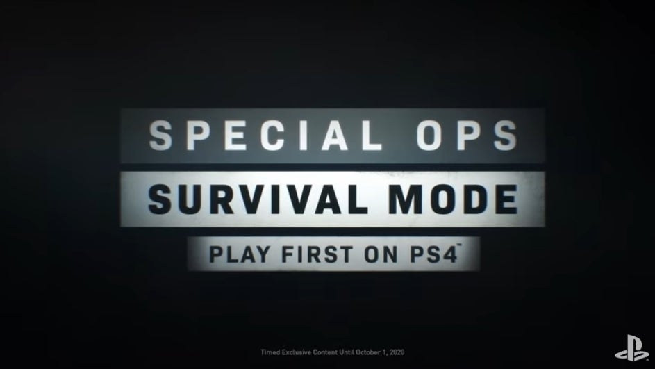Call of Duty: Modern Warfare Spec Ops Survival tijdelijk exclusief voor PlayStation 4