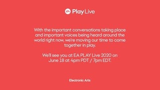 EA Play Live met week uitgesteld