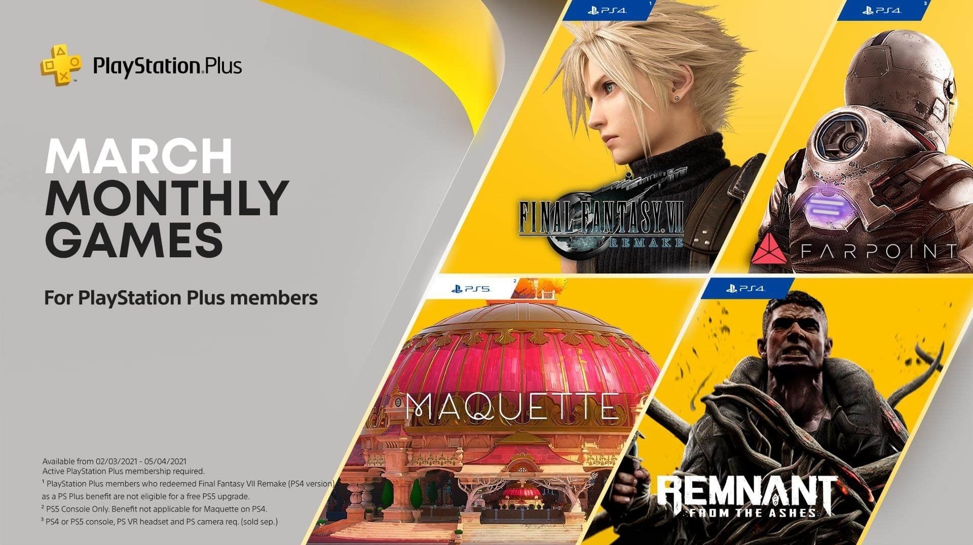 Final Fantasy 7 Remake headlines March PlayStation Plus lineup ...