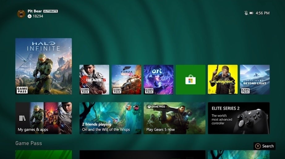 Xbox series shop x dashboard