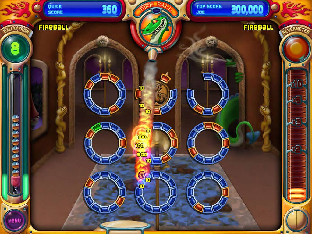 A Peggle layour tfilled with circles.