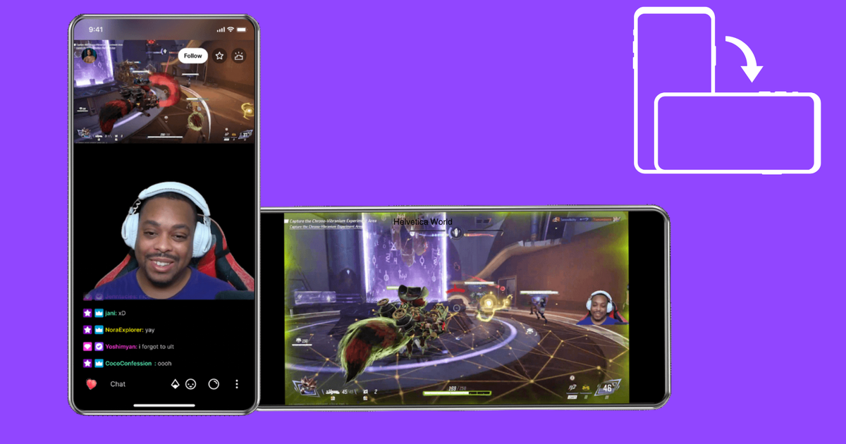 Twitchs new Dual Format feature lets streamers broadcast horizontally and vertically at the same time Twitchs new Dual Format feature lets streamers broadcast horizontally and vertically at the same time