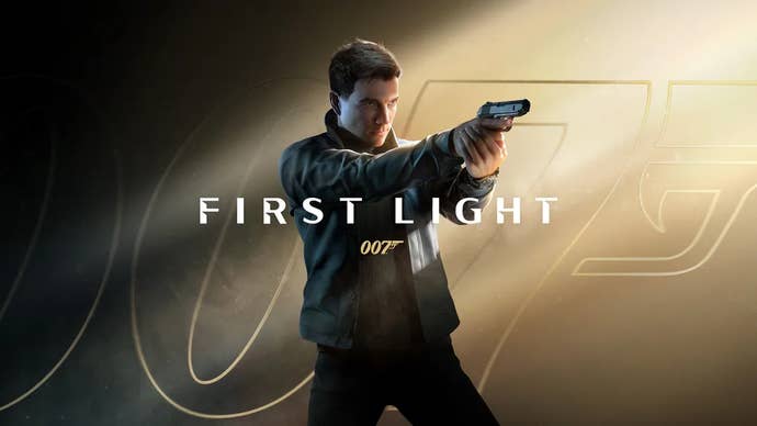 007 First Light promo image showing young Bond aiming a gun