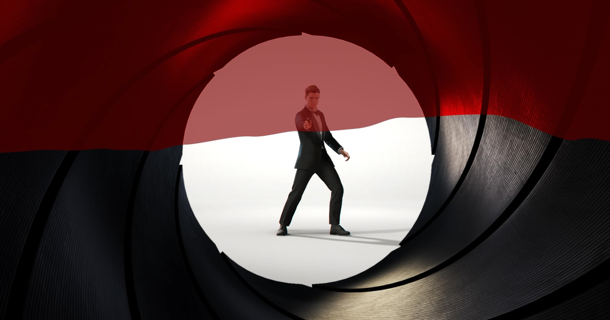 Promotional artwork for 007 First Light, featuring Bond in a dramatic pose