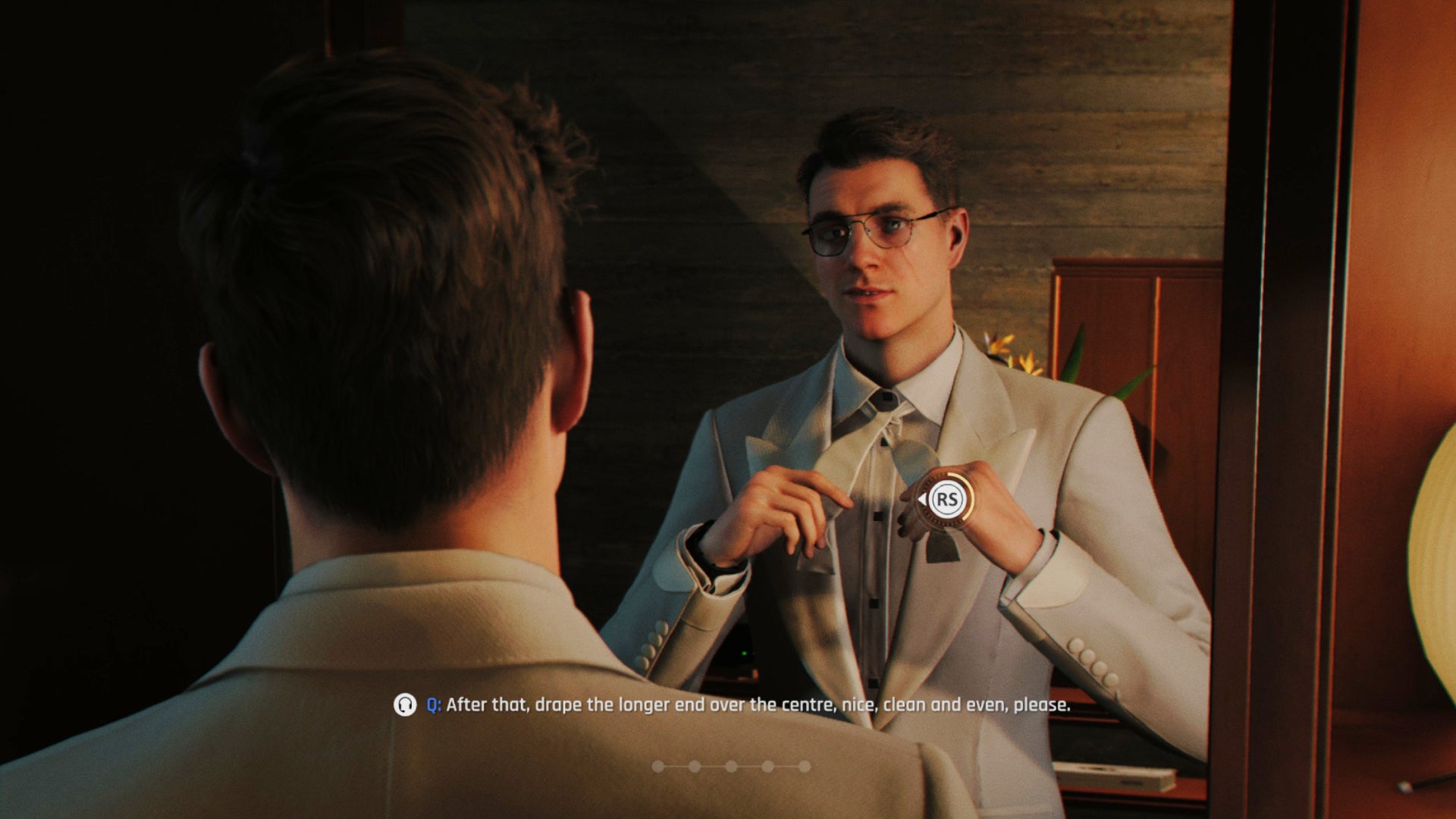 James Bond tying a bowtie via quicktime event in 007 First Light.