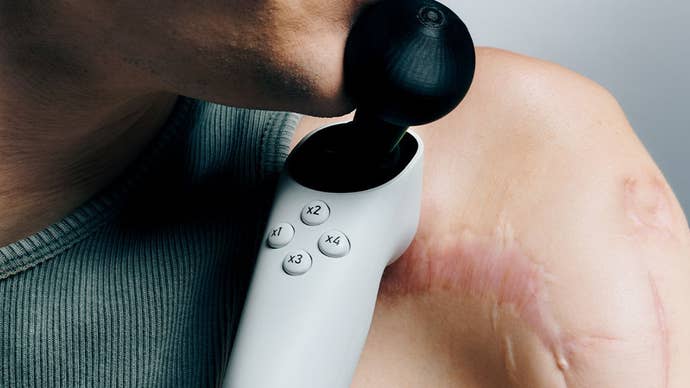 The Xbox Adaptive Joystick controller.