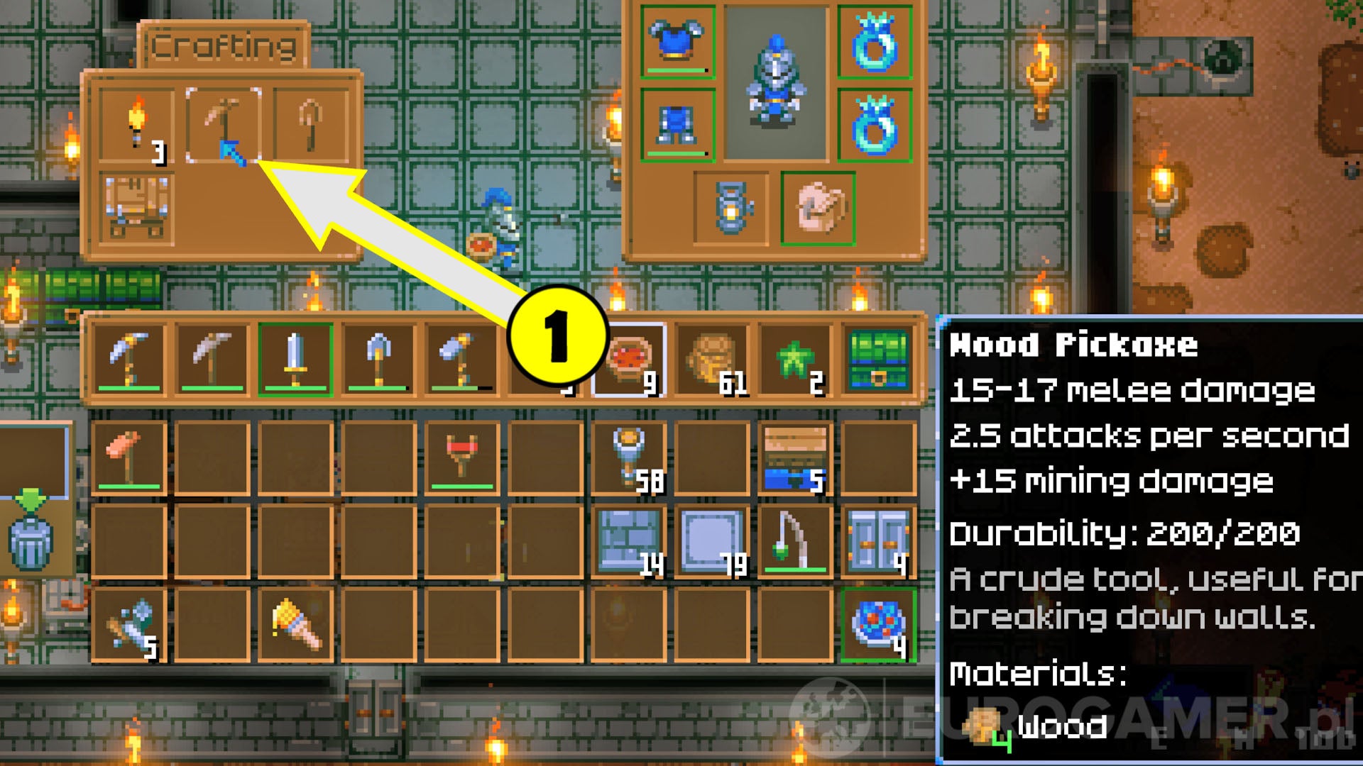 Core Keeper - kilof, pickaxe: wykopywanie rudy | Eurogamer.pl
