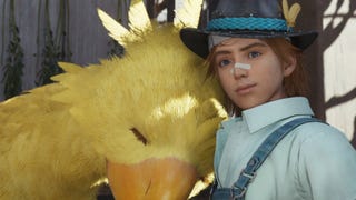 Close up of Chocobo and Chocobo Billy in FF7 Rebirth