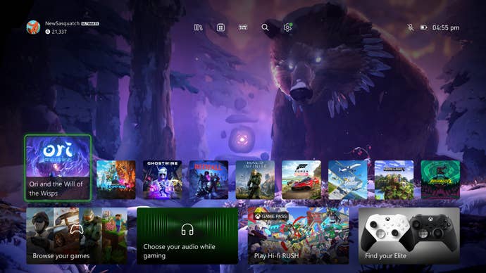 Xbox dashboard redesign.