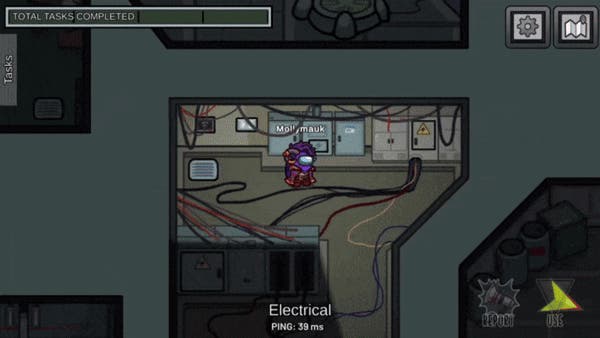 Among Us x Critical Role collaboration gif showing a new kill animation