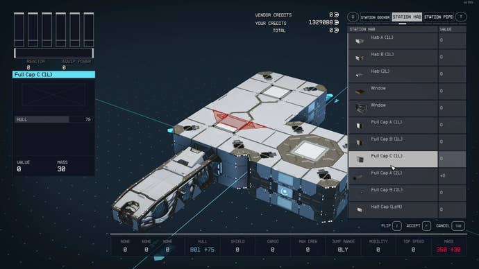 An image of a space station being built using a Starfield mod