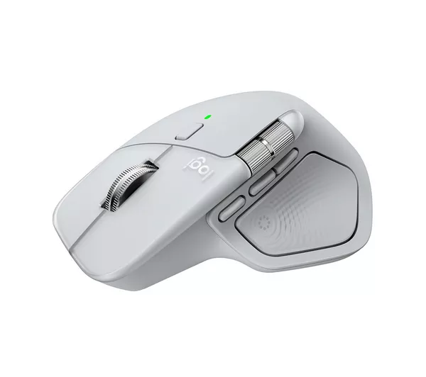 Logitech MX Master 4 mouse in pale grey