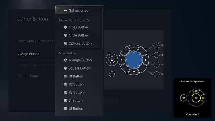 Access controller UI button configuration