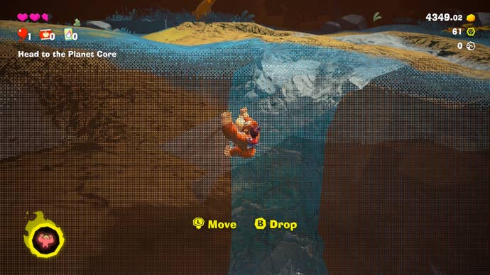 DK digs through the earth in Donkey Kong Bananza.