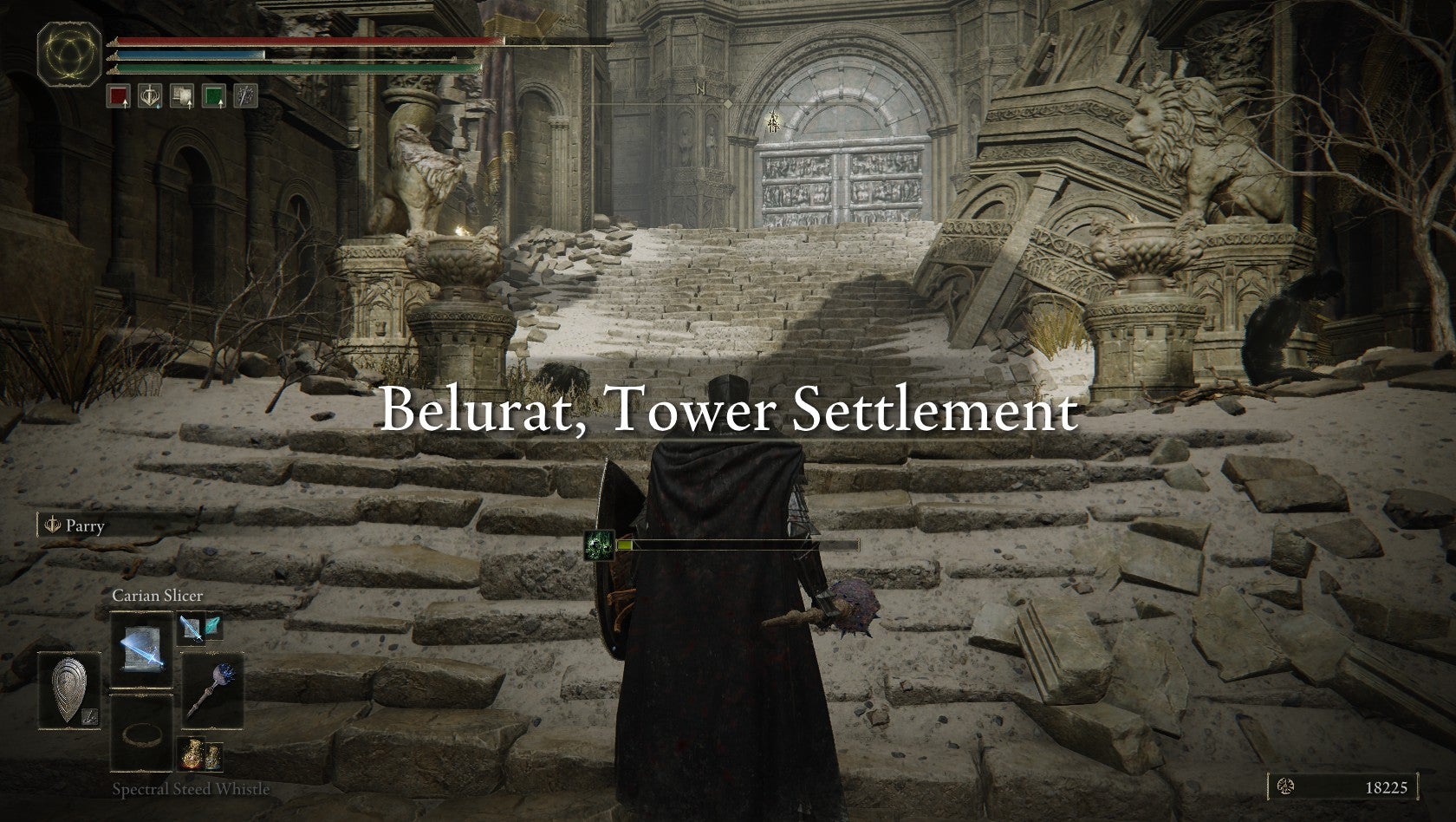 A Tarnished enters Belurat, Tower Settlement in Elden Ring: Shadow Of The Erdtree - 8