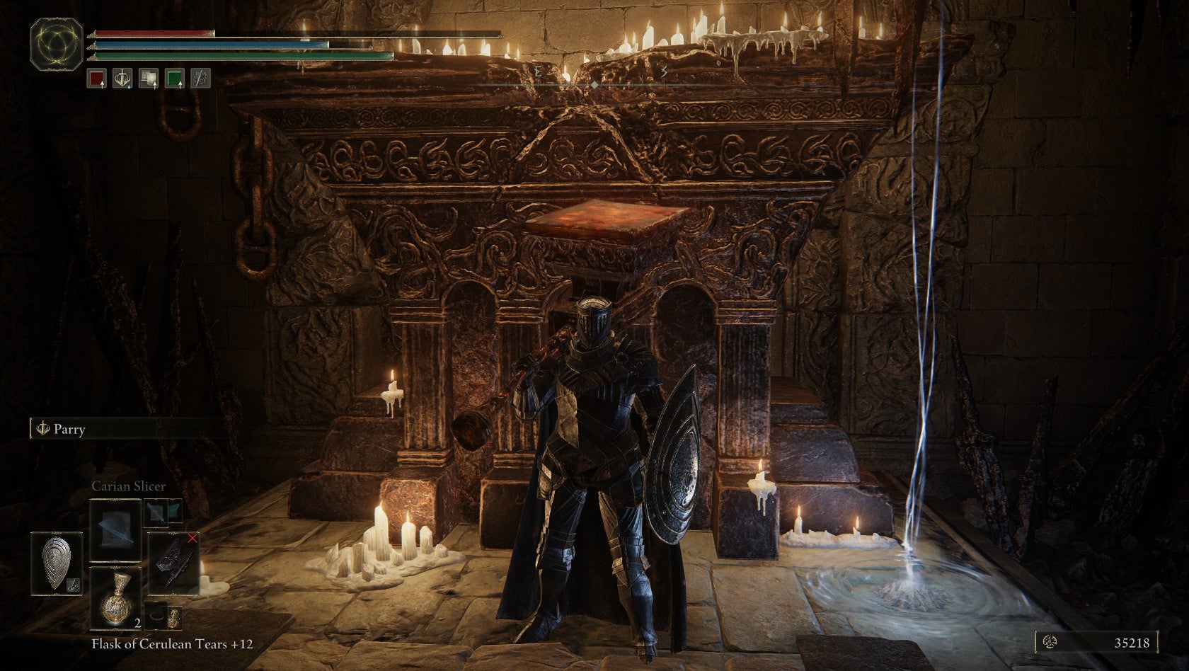 Standing victorious at the altar at the end of the Ruined Forge Lava Intake in Elden Ring: Shadow of the Erdtree. - 7