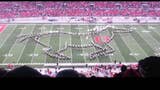 Incredible marching band performance at American football match celebrates video games