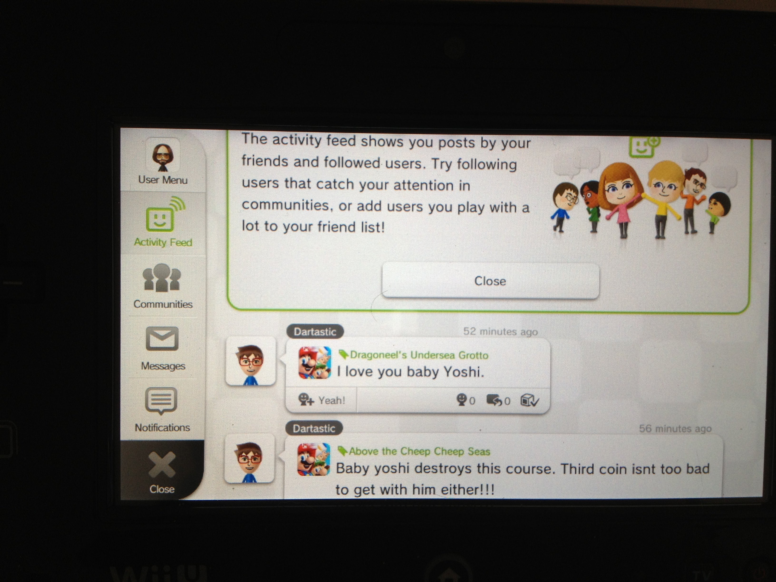 The Miiverse is a cross between Twitter, Facebook and Gamefaqs ...