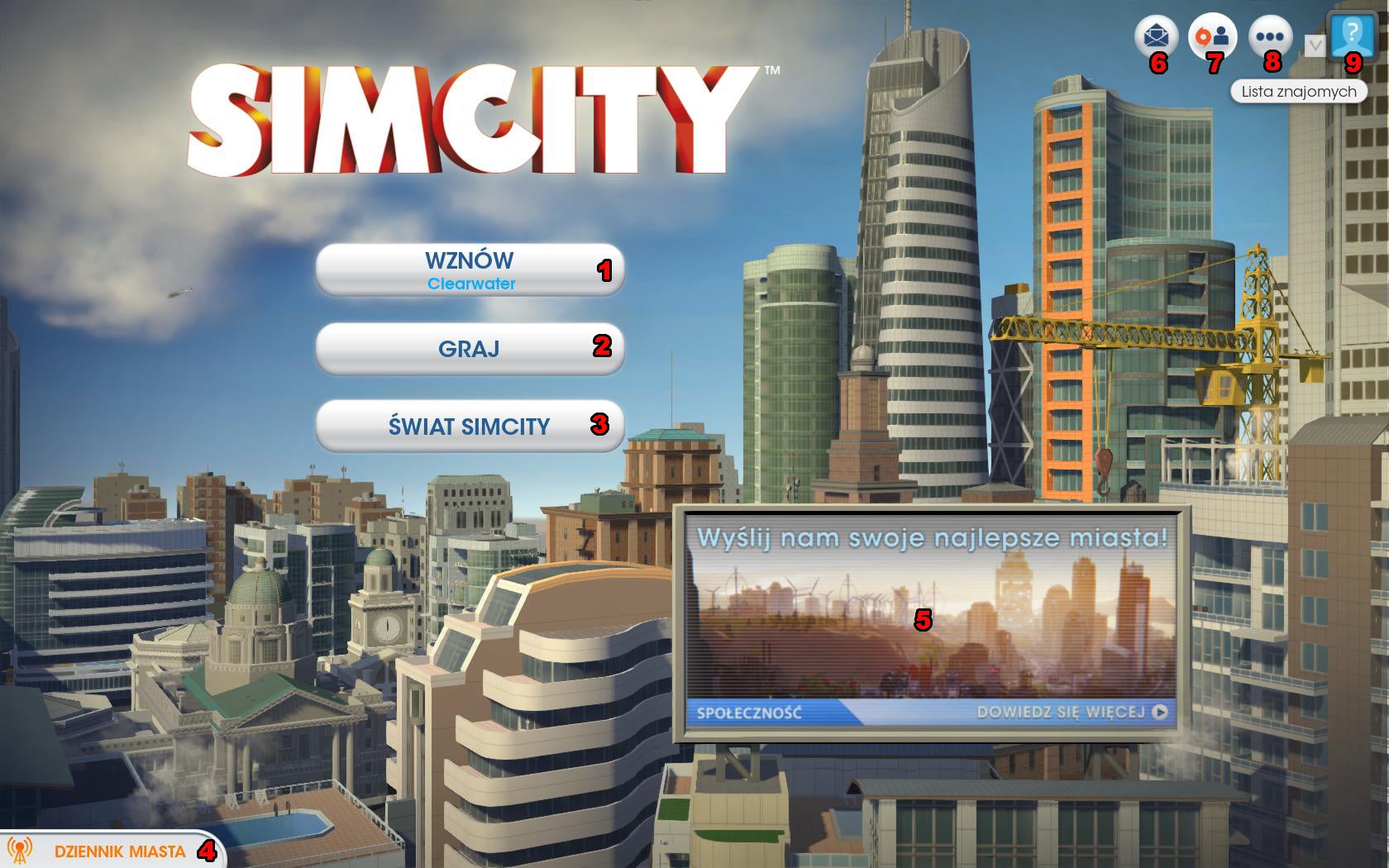 SimCity - Poradnik - Menu główne i opcje | Eurogamer.pl