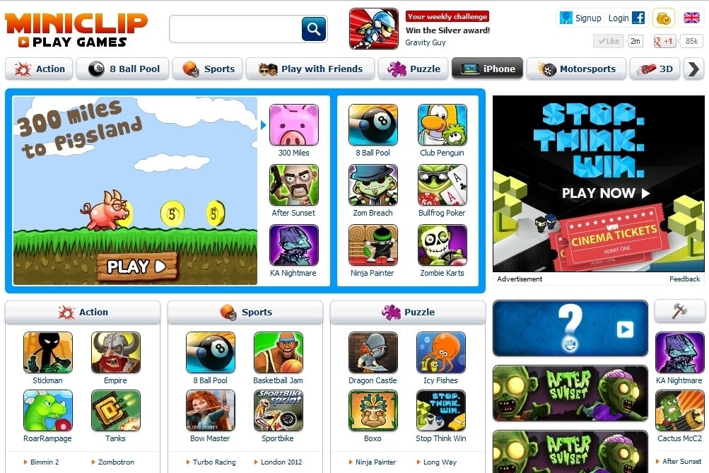 Miniclip video store games