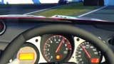 Nahrávka Gran Turismo 6 z interiéru vozu s volantem a budíky
