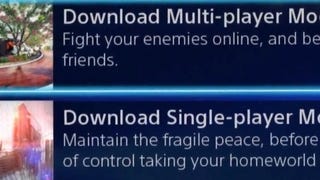 PS4 Store asks if you'd like to download multiplayer or single-player first