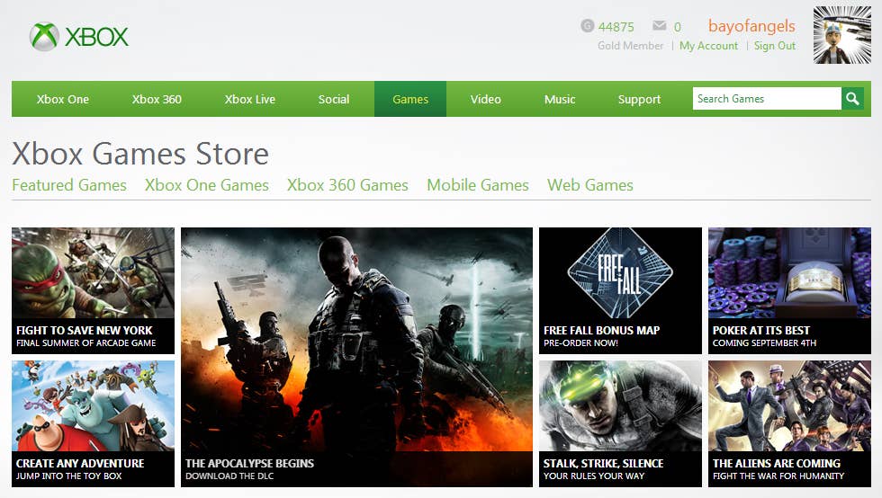 Xbox best sale live site