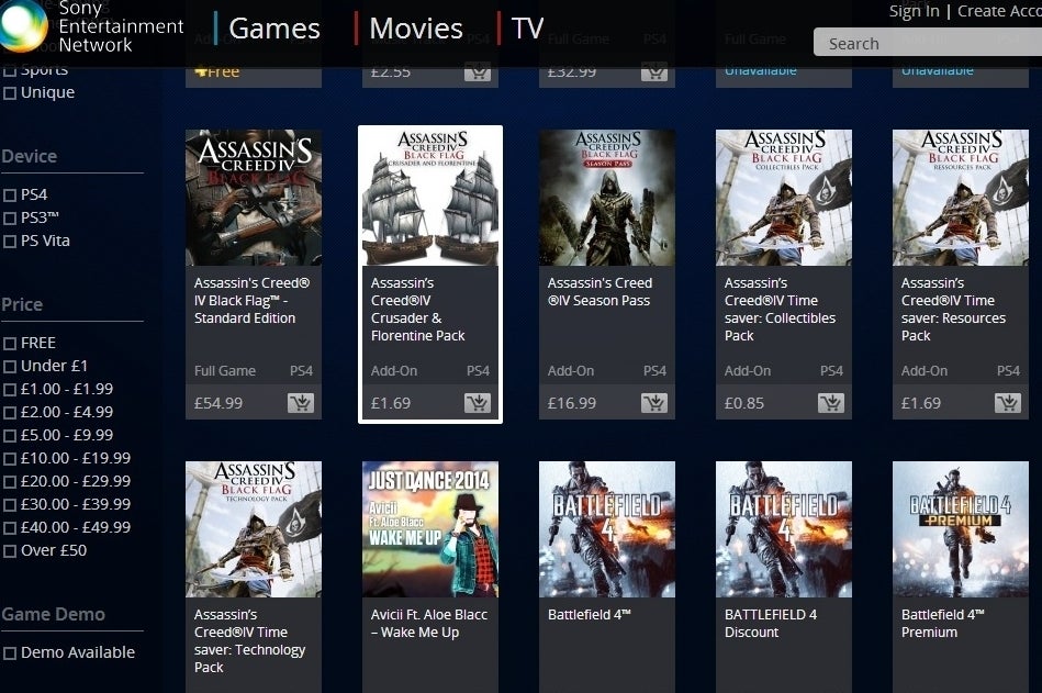 Sony Direct Games Sony explains PS4 digital game pricing | Eurogamer.net