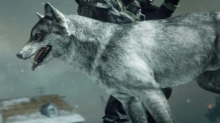 Cão de Call of Duty: Ghosts com skin de lobo