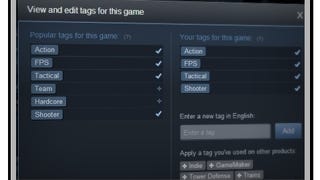 Steam gets user-defined tagging