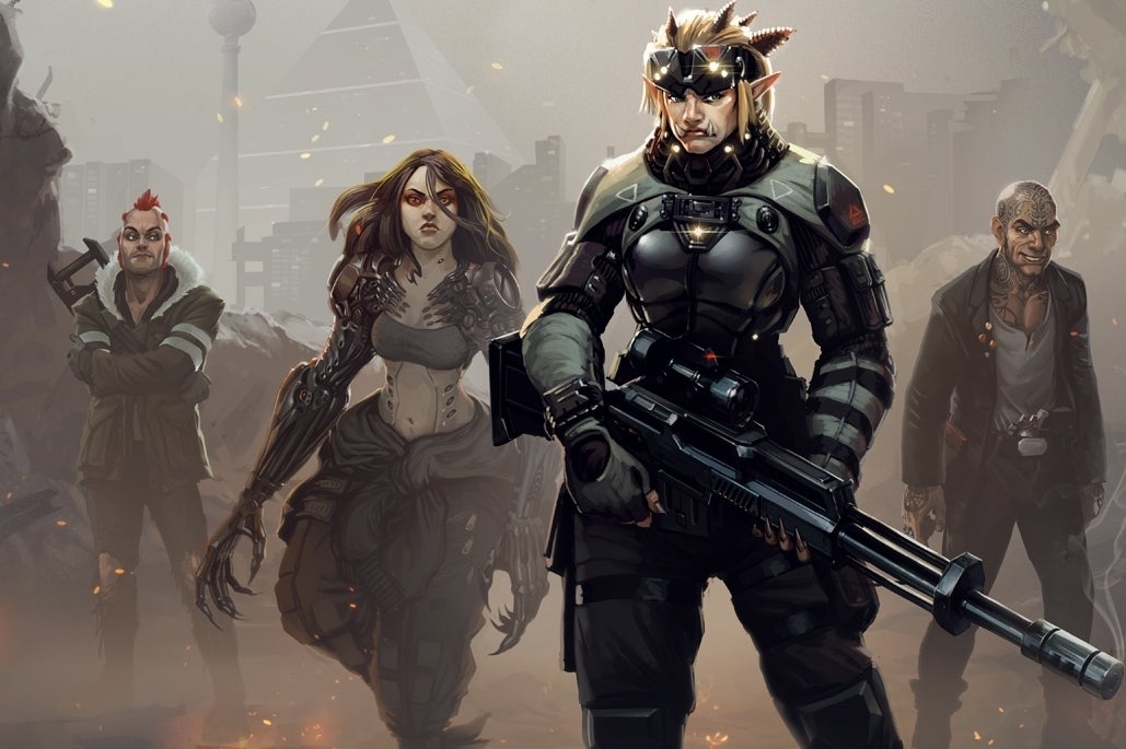 Soldiers in the game Shadowrun Returns, cyberpunk Desktop wallpapers 640x480