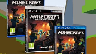 Minecraft z pudełkowym wydaniem na konsoli PlayStation 3