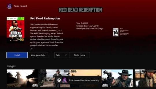 Red Dead Redemption backwards compatible on Xbox One. for a few hours Eurogamer