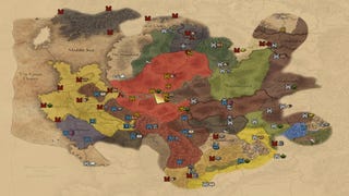 Mapa kampanii Imperium w materiale z Total War: Warhammer