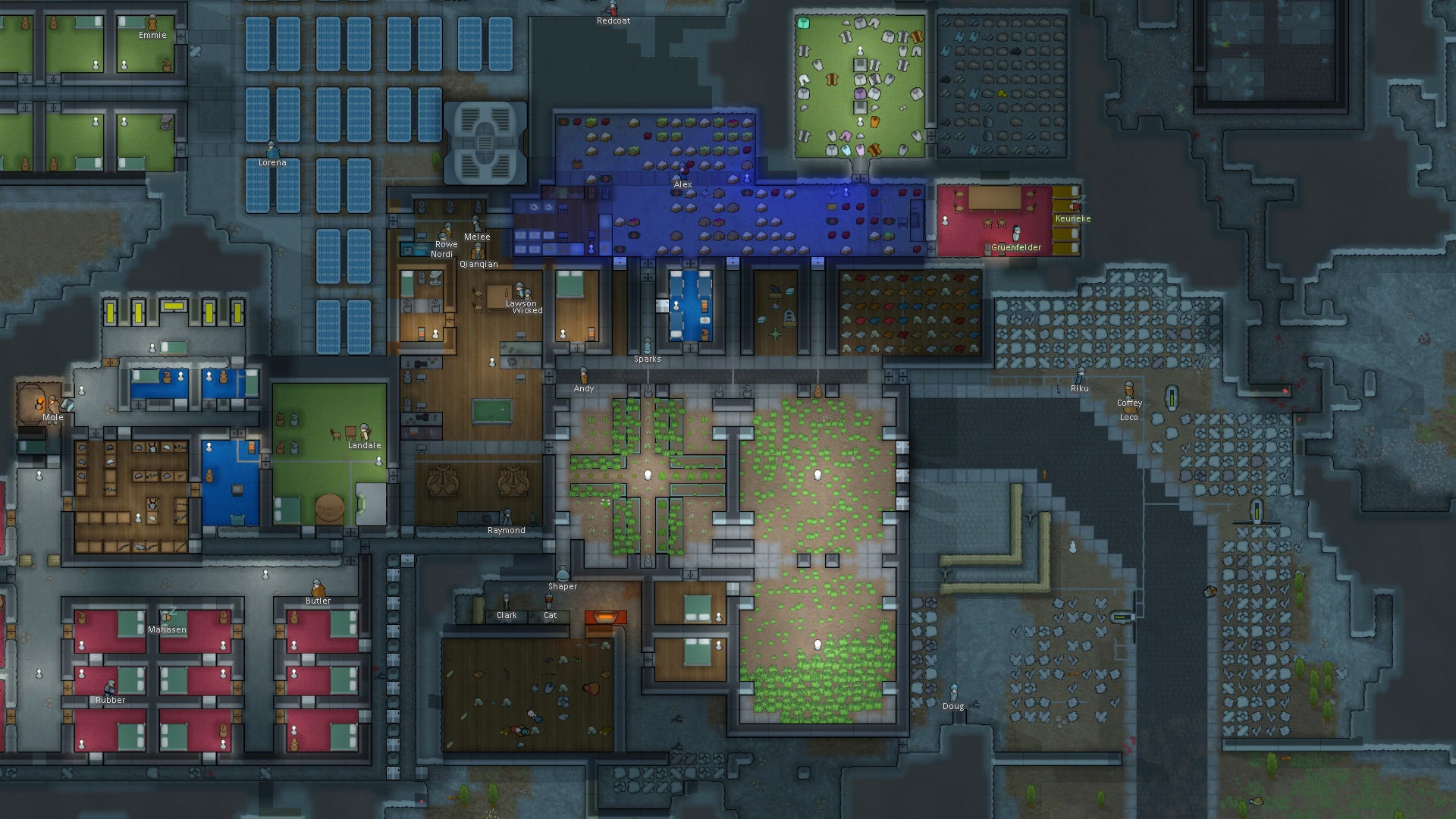 A player is trying to keep their factory running in RimWorld. - 16
