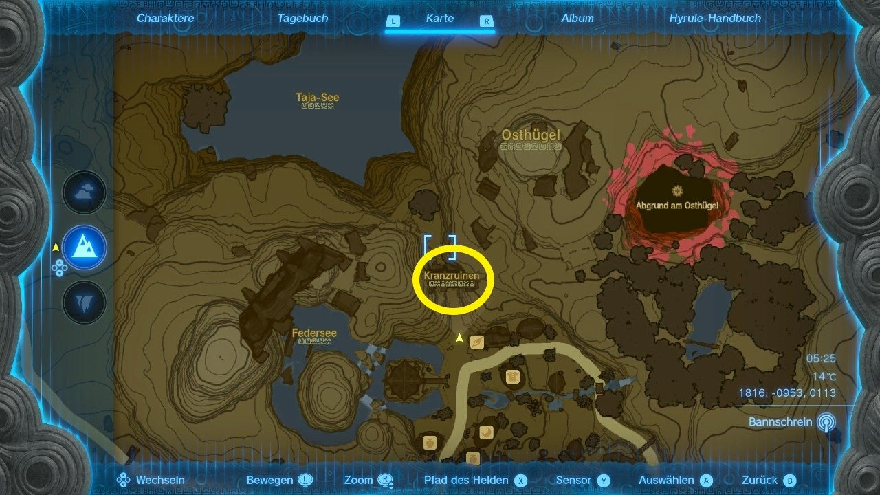 Zelda Tears of the Kingdom Finde den fünften Weisen, Ruinen aus der Zeit der Legenden